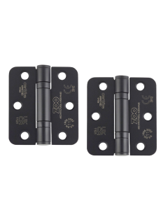 Zoo Hardware ZHSS7667R-MB Grade 11 Hinges - Ball Bearing 76mm x 67mm x 2.5mm Radius Corner - Matt Black