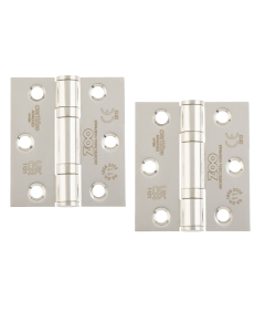 Zoo Hardware ZHSS7667S-PSS Grade 11 Hinges - Ball Bearing 76mm x 67mm x 2.5mm Square Corner - Polished Stainless Steel