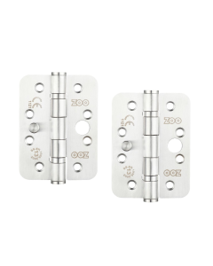 Zoo Hardware ZHSSDB243RS Stainless Steel Dog Bolt Door Hinge Radius 4"x3"x3mm Satin Stainless