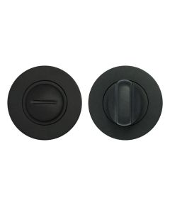 Zoo Hardware ZPA004-MB Turn & Release on Round Rose Black