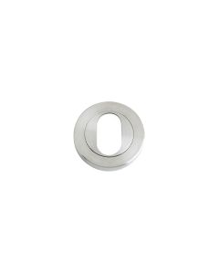 Zoo Hardware ZPS003SS Oval Profile Escutcheon - 50mm Dia Satin Stainless
