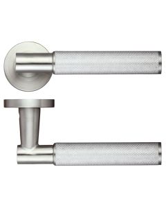 Zoo Hardware ZPS120SS Athena Lever on Round Rose Satin Stainless