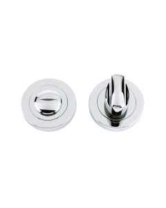 Zoo Hardware ZPZ004CP Turn and Release complete with Escutcheons and 5mm spindle 50mm dia Polished Chrome
