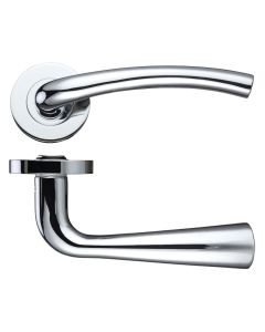 Zoo Hardware ZPZ010CP Assisi Lever - Screw On Rose 130mm x 65mm Polished Chrome
