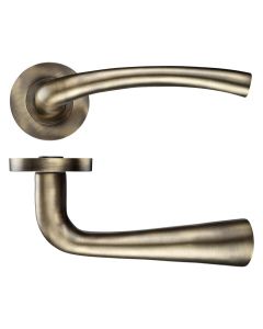 Zoo Hardware ZPZ010FB Assisi Lever Door Handle - Screw On Rose 130mm x 65mm Florentine Bronze