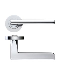 Zoo Hardware ZPZ070CP Venice Lever Door Handle - Screw On Rose Polished Chrome