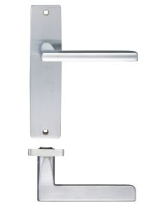 Zoo Hardware ZPZ072SC Venice Lever Latch On Backplate - 180x43mm Satin Chrome