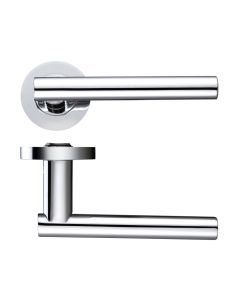 Zoo Hardware ZPZ090CP Lucca Lever - Screw On Rose Polished Chrome