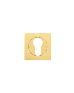 Zoo Hardware ZPZSQ001-FSB Square Escutcheon - Euro Profile Pvd Satin Brass