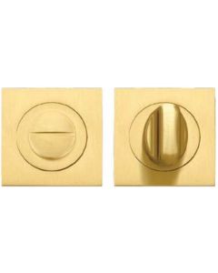 Zoo Hardware ZPZSQ004-FSB Turn & Release - on Square rose Pvd Satin Brass