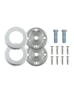 Zoo Hardware ZRP06PSS Rose Pack - 2 x Push on Roses - Suitable for SS304 19mm, 22mm and 30mm - Polished Satin Stainless