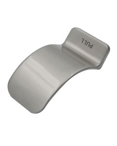 Zoo Hardware ZS-HFP002CBF-SSS Hands Free Pull Bolt Fixed Side - Casted Body Plain Satin Stainless Steel
