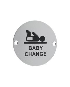 Zoo Hardware ZSA08SA Signage - Baby Change Satin Aluminium