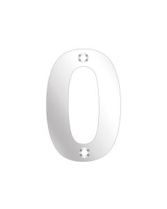 Zoo Hardware ZSN00APS Door Numeral - No 0 - 75mm Polished Stainless