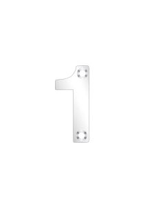 Zoo Hardware ZSN01PS Door Numeral - No 1 - 50mm Polished Stainless