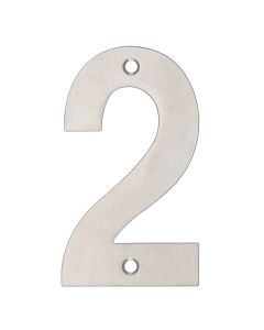 Zoo Hardware ZSN02BSS Door Numeral - No 2 - 102mm Satin Stainless