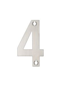 Zoo Hardware ZSN04ASS Numerals - No 4 - 75mm Satin Stainless