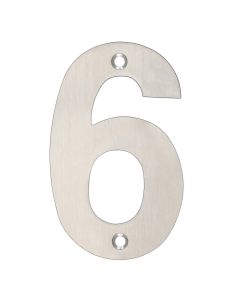 Zoo Hardware ZSN06BSS Door Numeral - No 6 & 9 - 102mm Satin Stainless