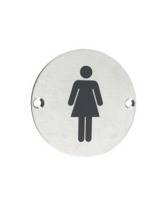 Zoo Hardware ZSS02SS Sex Symbol - Female - 76mm dia Satin Stainless