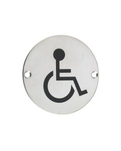 Zoo Hardware ZSS07PS Sex Symbol - Disabled - 76mm dia Polished Stainless