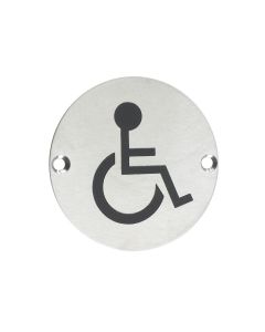 Zoo Hardware ZSS07SS Sex Symbol - Disabled - 76mm dia Satin Stainless