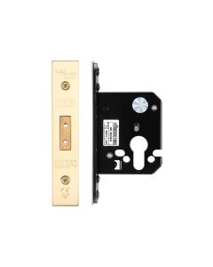 Zoo Hardware ZUKD64EPPVD Euro Profile Dead Lock - 64mm C/W PVD Forend and Strike Pvd