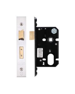 Zoo Hardware ZUKS64OPSS Oval Profile Sash Lock - 64mm C/W Stainless Steel Forend and Strike Satin Stainless
