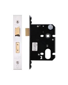 Zoo Hardware ZUKS76OPSS Oval Profile Sash Lock - 76mm C/W SS Forend and Strike Satin Stainless
