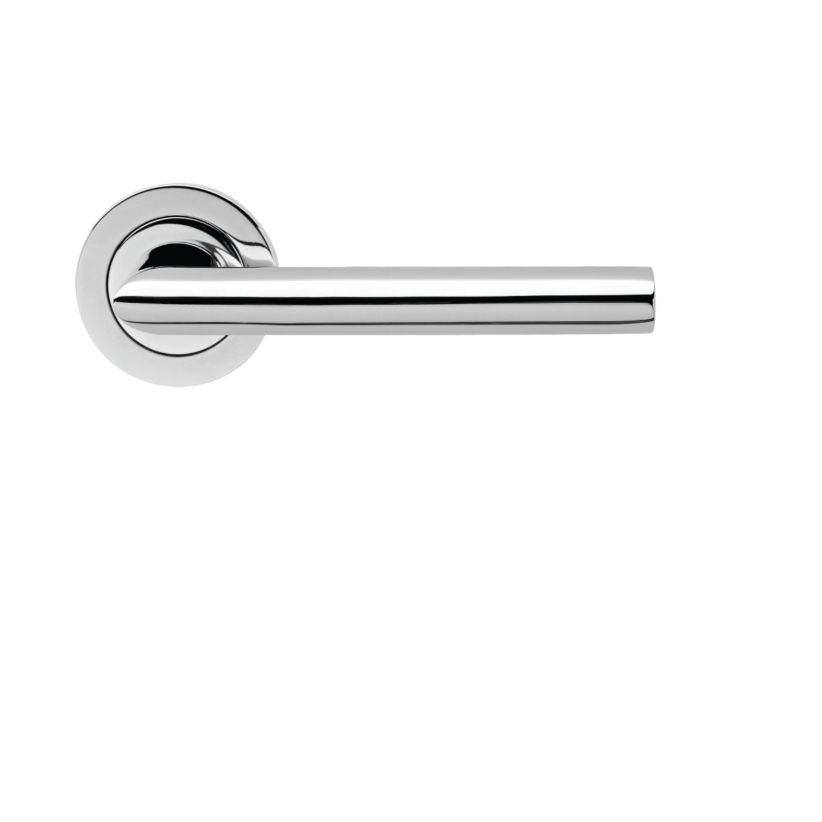 Karcher Design ER37 Verona Door Handle on Round rose in polished stainless steel,