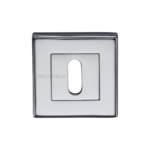 Heritage Brass DEC7000-PC Key Escutcheon Square Polished Chrome finish