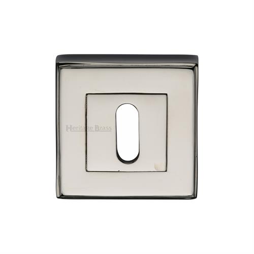 Heritage Brass DEC7000-PNF Key Escutcheon Square Polished Nickel finish