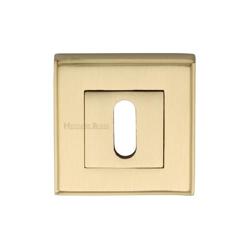 Heritage Brass DEC7000-SB Key Escutcheon Square Satin Brass finish