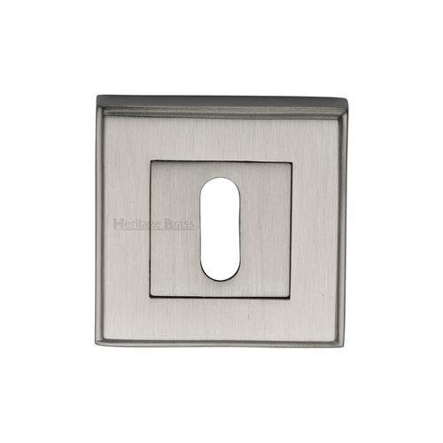 Heritage Brass DEC7000-SN Key Escutcheon Square Satin Nickel finish