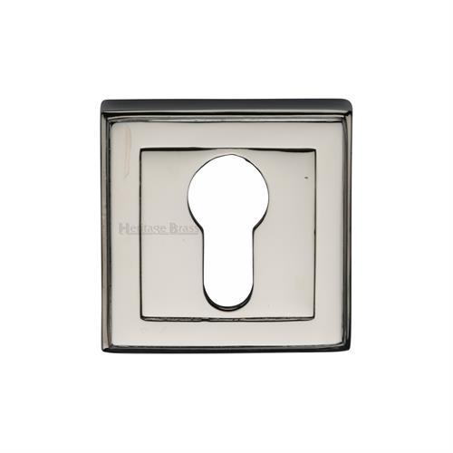 Heritage Brass DEC7020-PNF Euro Profile Cylinder Escutcheon Polished Nickel finish