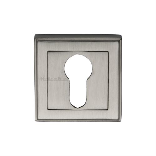 Heritage Brass DEC7020-SN Euro Profile Cylinder Escutcheon Satin Nickel finish