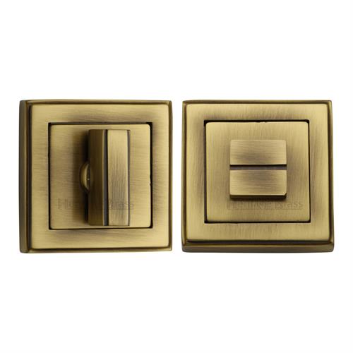 Heritage Brass DEC7030-AT Square Thumbturn & Emergency Release with stepped edge Antique finish