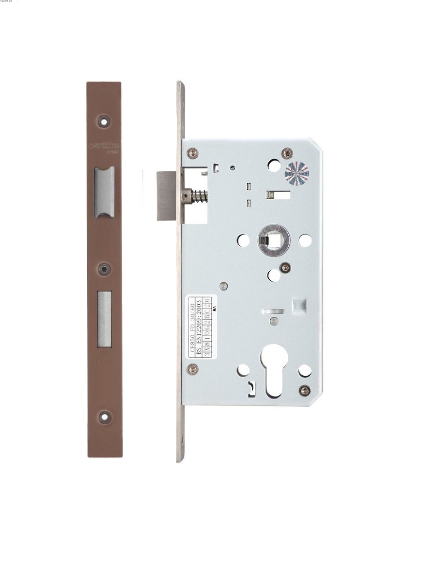IRONZONE Architectural Din Sash Lock 72mm Centres 60mm Backset Bronze