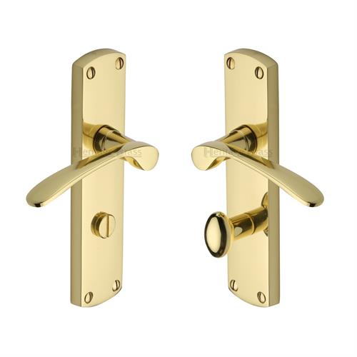 Heritage Brass DIP7830-PB Door Handle for Bathroom Diplomat Design Polished Brass finish