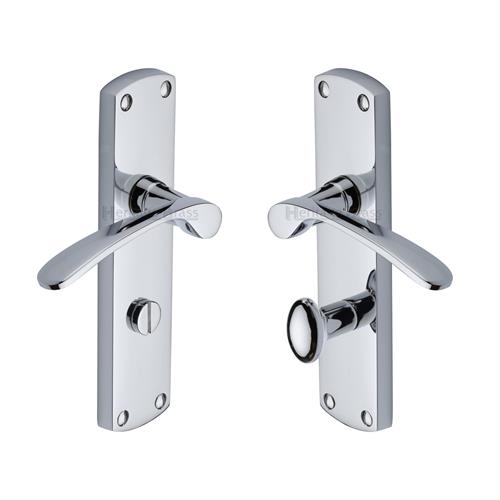 Heritage Brass DIP7830-PC Door Handle for Bathroom Diplomat Design Polished Chrome finish