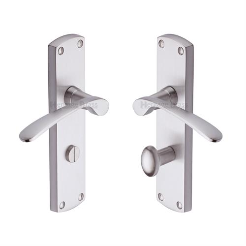 Heritage Brass DIP7830-SN Door Handle for Bathroom Diplomat Design Satin Nickel finish