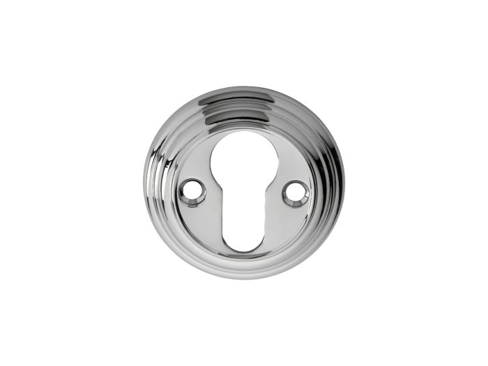 Delamain DK1CP Delamain - Escutcheon Euro Profile Round Face Fix Polished Chrome