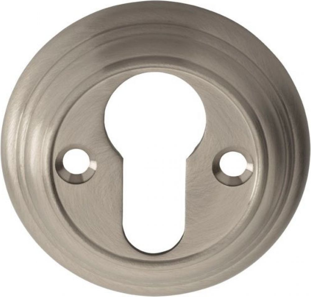 Delamain DK1SN Delamain - Escutcheon Euro Profile Round Face Fix Satin Nickel