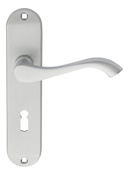 Carlisle Brass DL180SC Andros Lever On Backplate - Lock 57mm C/C Satin Chrome