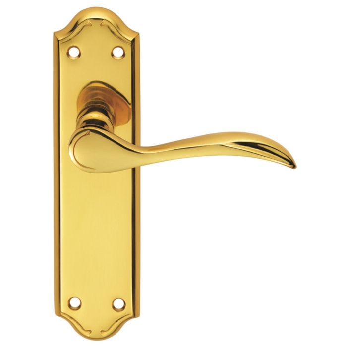 Carlisle Brass DL191 Madrid Lever On Backplate - Latch Polished Brass
