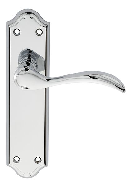 Carlisle Brass DL191CP Madrid Lever On Backplate - Latch Polished Chrome