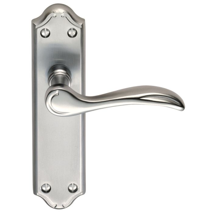Carlisle Brass DL191SC Madrid Lever On Backplate - Latch Satin Chrome