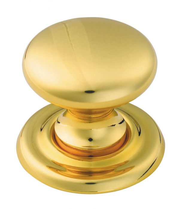 Fingertip Dl47A Ftd Victorian Knob 25Mm Polished Brass