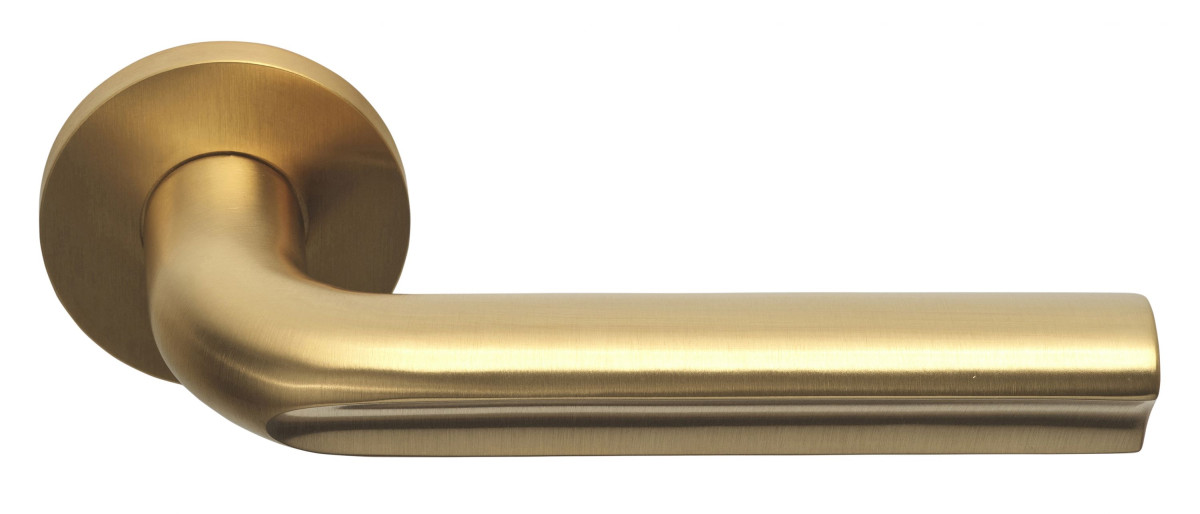 FORMANI ECLIPSE DR101-G solid sprung door handle on rose PVD satin gold