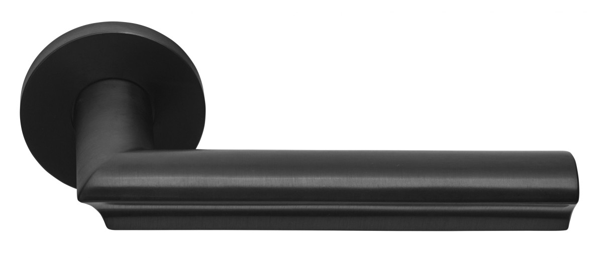 FORMANI ECLIPSE DR102-G solid sprung door handle on rose PVD satin black
