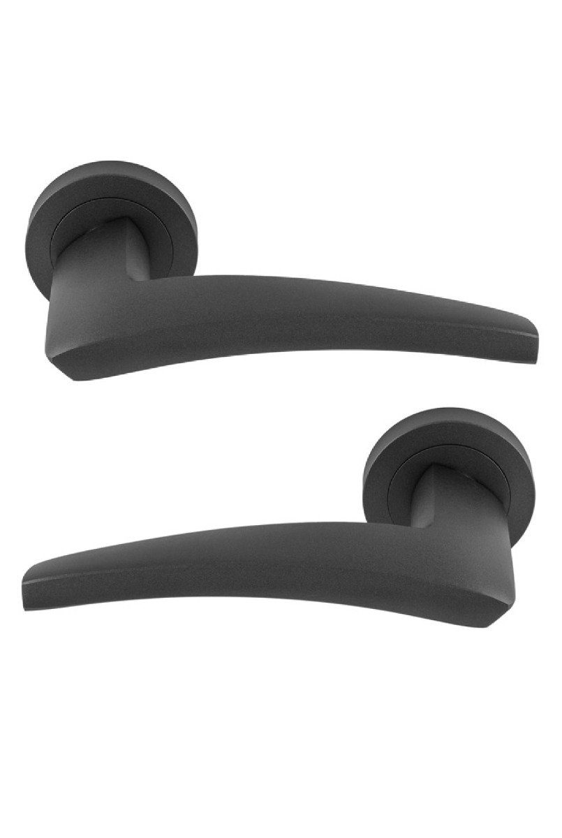 Manital Dune Door Handle on Round Rose - Anthracite